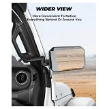 JOYTUTUS Mirrors Doors Off Compatible with 2018-2023 Wrangler JLJLU and Gladiator JT, JL Side Mirrors with Ball Adapter, Wider View No Vibrate and Wobble (NOT FIT 2024 2025 Wrangler and Gladiator JT) 