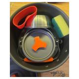 Fitense 22Pcs Camping Cookware Mess Kit for 2, Lightweight Camping Kitchen Pots and Pans Set, Portable Camping Essentials for Backpacking, Camping Cooking Hiking and Picnic - Retail: $36