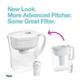 Brita Metro Water Filter Pitcher with SmartLight Change Indicator, BPA-Free, Replaces 1,800 Plastic Water Bottles a Year, Lasts Two Months, Includes 1 Filter, Small - 6-Cup Capacity, White - Retail: $