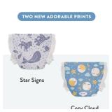 The Honest Company Clean Conscious Overnight Diapers for Sensitive Skin, Hypoallergenic Fragrance-Free Baby Diapers, Cozy Cloud and Star Signs Design, Club Box, Size 6 (35+ lbs), 34 Count - Retail: $3