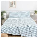 Sleepdown Cotton Bed Sheet- Mandalas Blue, Twin XL