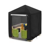 Andacar Outdoor Playhouse Cover for Step2 Playhouse,Waterproof Kids Play house Cover Dustproof Play Houses Covers for Kids Outside Black-49\Lx49\inWx58\inH - Retail: $35in