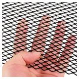 AggAuto 47x16 inches Car Pickup Truck Grill Mesh Spoiler Bumper Vent Aluminum Alloy Automotive Grille Insert Air Intake Racing Rhombic Hole 6x12mm Black - Retail: $24