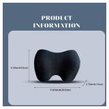 SPRFUFLY Make Relaxing Car Headrest Pillow, Car Pillow for Driving with Adjustable Strap, Breathable Removable Cover and Ergonomic Design - Softness Travel Car Neck Support Pillow(Black, 1PC) - Retail