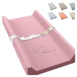 JVEOO Vegan Leather Baby Changing Pad, Waterproof and Wipeable Soft Diaper Changing Mat 32 x 16.6\ Comfortable Infant Changing Station for Dresser and Table - Retail: $30in
