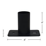 Zlinke Slip Fitter Adapter for Led Parking Lot Light,90 Degree 2-38 inch Light Fixture Mounting Bracket Rustproof Rainproof,Black Metal Pole Mounting Bracket (4PCS General)