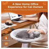 ICOHOT Cat Desk Bed for Remote Workers, Gamers, and Office Staff - 90° Foldable, Quality Sturdy Desk cat Bed for Indoor Cats, Comfortable Cat Bed for Desk use, Supports up to 40lbs - Retail: $35