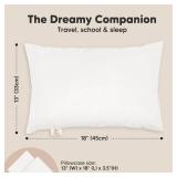 Toddler Pillow with Pillowcase - 13x18 My Little Dreamy Kids Travel Bed Pillows for Sleeping, Organic Cotton Small Pillowcase, Soft and Breathable, Machine Washable, Toddlers 2-5 Years Old (Soft White