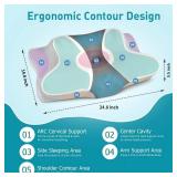 Cervical Pillow for Neck Pain Relief - Ergonomic Pillow for Sleeping Side Sleeper Pillow for Adults, Contour Neck Pillow Cooling Memory Foam Pillows, Orthopedic Bed Pillow for Back Stomach Sleepers - 
