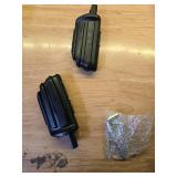 F FIERCE CYCLE 1 Pair 10mm Aluminum Aolly Motorcycle Rearsets Rear Set Footrest Footpeg Foot Rest Peg Bike Bicycle Cycling Black for Harley Touring Street Glide - Retail: $37