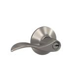 Schlage F51A ACC 619 Accent Door Lever, Keyed Entry Lock, Satin Nickel - Retail: $44