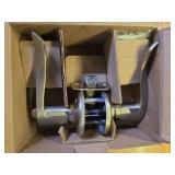 Schlage F51A ACC 619 Accent Door Lever, Keyed Entry Lock, Satin Nickel - Retail: $44