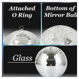 NuLink 12\ Disco Ball Decor Hanging Disco Ball Mirror Ball for Party Decoration Wedding Home - Retail: $42in