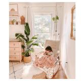 NICETOWN 100percent Blackout Window Curtain Panels, Cold and Full Light Blocking Drapes with Black Liner for Nursery, 84 inches Drop Thermal Insulated Draperies (White, 2 Pieces, 52 Wide Each Panel) -