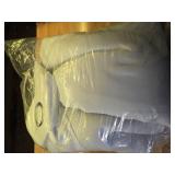 NICETOWN 100percent Blackout Window Curtain Panels, Cold and Full Light Blocking Drapes with Black Liner for Nursery, 84 inches Drop Thermal Insulated Draperies (White, 2 Pieces, 52 Wide Each Panel) -