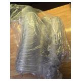 Dandat 200 Pack Disposable Wedding Plastic Cups Bulk 10oz Wedding Reception Cup Disposable Clear Plastic Glasses for Reception Supplies Bridal Shower Anniversary Birthday Party(Mr and Mrs) - Retail: $