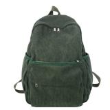 Aesthetic Backpack Cute Backpack Corduroy Backpack School Supplies Laptop Bag for Teens Girls Women Students Solid Color(Green) - Retail: $21