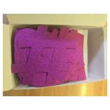 Colarr 216 Pcs Glitter Bulletin Board Letters for Classroom Numbers Alphabet Poster Board Letters with Adhesive Dots Punctuation Symbols Cutout Bulletin Board Display School Decor (Purple,4 Inch) - Re