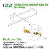 10L0L Golf Cart Starter Ignition Switch for Club Car Precedent 2004+ Electric Golf Cart, with Standard Keys, OEM 102508601, 1025086-01 1012505 - Retail: $14