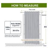 NICETOWN Grey Blackout Patio Sliding Door Curtains 84 inch Length, Grommet Room Divider Thermal Insulated Curtain Drapes for French DoorLiving Room (Gray, W100 x L84, 1 Panel) - Retail: $18