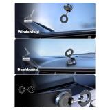 snanlen Upgraded 360° Nano Gel Vacuum Magnetic Phone Holder, Car Phone Holder for Magsafe[108+LBS Strongest Suction and 3000gf Strongest Magnetic], Suction Cup Phone Mount for Carfor iPhone 17 Pro Ma