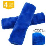 4Pack Seatbelt Covers for Kids,Seat Belt Cushion Cover,Infant Baby Car Seat Neck Shoulder Strap Pads,Soft Newborn Carseat Stroller Straps Covers Accessories(Blue) - Retail: $13