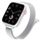 MARGE PLUS Slim Milanese Loop Compatible with Apple Watch Band for women 41mm 40mm 38mm 42mm 46mm 45mm 44mm, Stainless Steel Magnetic Mesh Strap work on iWatch Series 11 10 9 8 7 6 5 4 3 and SE 3 2 1 