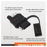 4-Way Flat Trailer Wiring Tester 4 Pin Trailer Light Tester for Turn Signal Tail Lights Trouble Shooter 4-Pin Trailer Light Wire Circuit Tester - Retail: $9
