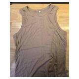 Ribbed Taupe Tank Top Size L UNBRANDED  - Retail: $12