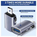USB C to USB Adapter, USB C Male to USB 3.0 Female Adapter SINGLE, Type C Thunderbo lt 4 OTG Converter for iPhone 15 Max Apple MacBook, iPad, Samsung Galaxy S24 S23 Dell XPS and More Type C Devices - 