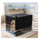Explore Land Breathable Dog Crate Cover - 4 Sides Mesh Ventilation, Basic Pet Kennel Cover, All Sides Open, Universal Fit for 1 2 3 Doors 24 inches Wire Dog Crate - Retail: $10