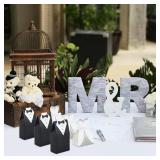 BEISHIDA Wedding Favor Boxes - Small Bride and Groom Candy Boxes for Bridal Shower Decorations - 50pcs (2Pk) - Retail: $9