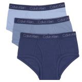 Calvin Klein Boys Modern Cotton Assorted Briefs Underwear, 3 Pack Blue IndigoAshley BlueSkyway Medium - Retail: $18