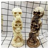 3D Skull Silicone Candle Mold, Skeleton Epoxy Resin Casting Mold,Silicone Soap Molds Chocolate Candy Cake Decor Plaster Clay Mould (3 in 1) - Retail: $17