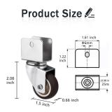 Heavy Duty U Bracket Shaped Mute Casters Wheels Set of 4 1.5inch Caster Wheels,Replacement for Baby Bed.Opening 25mm - Retail: $17