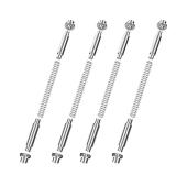 4 Sets K 5131 Steel and Iron Storm Door Hinge Pin Kit, 8 Pcs Mental Hinge Pins, 8 Pcs Bushing Caps, 4 Pcs Steel Springs, Screen and Storm Door Hing Pin Set Fit for Croft Storm Doors and Other Storm Do