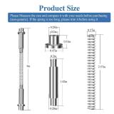 4 Sets K 5131 Steel and Iron Storm Door Hinge Pin Kit, 8 Pcs Mental Hinge Pins, 8 Pcs Bushing Caps, 4 Pcs Steel Springs, Screen and Storm Door Hing Pin Set Fit for Croft Storm Doors and Other Storm Do