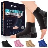 Compression Socks 20-30mmHg for Plantar Fasciitis, Achilles Tendonitis Relief - Ankle Compression Sleeve for Heel Spurs, Foot Swelling and Fatigue - Arch Support Brace for Everyday Use (1 Pair) - Reta