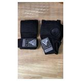 WYOX Gel Boxing Hand Wraps Inner Gloves for Men and Women, 80cm Quick Wrist Straps, Padded Knuckle Protection for Muay Thai Kickboxing, Hand Wraps for Boxing and Martial Arts (Black, XS) - Retail: $21