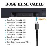LILIBIN 4K HDMI Cable Compatible for Bose Smart Soundbar 300, Smart Soundbar 900, TV Speaker, 700, 600650500535525, Sound bar, Videobar VB1, Bose HDMI Cable, ARC Cord (5FT) - Retail: $16