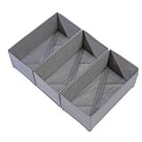 Bructhun Socks Drawer Organizer Set of 3 Pack Gray, 11