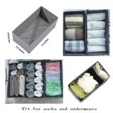 Bructhun Socks Drawer Organizer Set of 3 Pack Gray, 11
