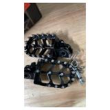 CNC Aluminum Motorcycle Foot Pegs - Black - Retail: $35