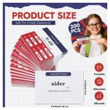 Resurhang 200 Pcs French Flashcards French Verb Conjugation Present Tense Flash Cards English for Adults Study - Retail: $17