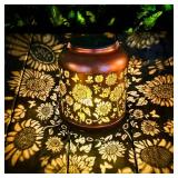 ANYTALK Solar Lanterns Outdoor Waterproof, Sunflower Gifts for Women Grandma Mom, Hanging Solar Lights for Backyard Porch Patio Table Yard Balcony Lawn Pathway, Mothers Day Gifts