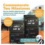 First Day Last Day of School Chalkboard Double Sided Sign - 12\ x 7.9\in - Retail: $6in