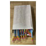 TecUnite 60 Pcs HB Pencils #2 Unsharpened Wood Cased Pencils with Eraser Hexagonal Pencil Cute Graphite No 2 Pen for Adults Gifts Exam School Office Sketching Learning(Morandi Colors, Gold) - Retail: 