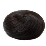 SARLA Black Brown Hair Bun Extension Updo Drawstring Ballet Buns Hair Pieces for Women Lady Synthetic Donut Chignon - Retail: $10