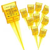 10 Pack 1.5\ RainSprinkler Gauge, Wide Mouth, Bright Yellow, Outdoor Water Measuring Tool - Retail: $17in
