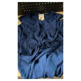 PRETTYGARDEN Two Piece Pants Set For Women Trendy Sleeveless Smocked Short Shirt Flowy Palazzo Pant Casual Lounge Wear(Solid Dark Blue,Medium) - Retail: $41